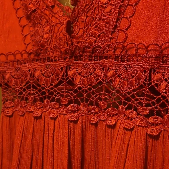 Forever 21 Elegant Garnet Lace Dress - Picture 4 of 6